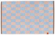 Niebiesko-różowy dywanik łazienkowy z bio bawełny 50x80 cm Retro – Mette Ditmer Denmark