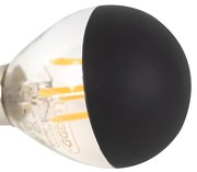 Zestaw 5 żarówek LED E14 z możliwością ściemniania, Filament P45, czarne, 300 lm, 2700 K
