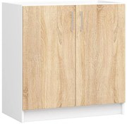 Dolna Szafka Pod Zlewozmywak 80 Cm Dąb Sonoma D7-N32