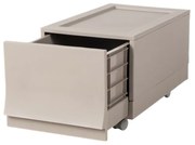 Modułowy pojemnik Wave Junior Wood na kółkach 43,4 x 27,2 x 22 cm, wąski - 1 szuflada - kółka