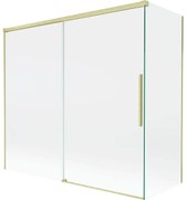 Mexen Rox parawan nawannowy 2-skrzydłowy rozsuwany 170 + 75 x 150 cm, transparent, złoty szczotkowany - 8C9-170-075-55-00
