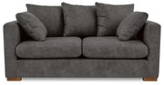 Antracytowa sofa z imitacji skóry 175 cm Hamburg – Scandic