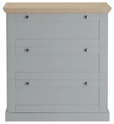 Szara wysoka komoda 75x80 cm Binz – Støraa