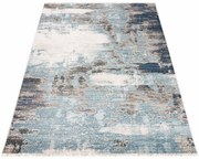 Krótkowłosy niebieski dywan w nowoczesnym stylu S4-B00