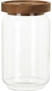 Szklany słoik z akacjową pokrywką 700 ml, 0,7 l