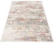 Szaro-czerwony dywan przecierany P1-N15