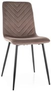 Krzesło tapicerowane DAREN VELVET cappuccino SIGNAL