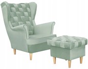 Fotel uszak z podnóżkiem Carol Family Meble