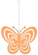 Wiszący metalowy motyl PASTEL BUTTERFLY - różne kolory Kolor: Pomarańczowy