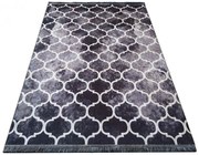 Czarny prostokątny dywan we wzory L4-L18