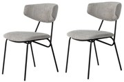 Zestaw krzeseł do jadalni Nancy Grey and Black, 2 szt.
