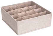 Beżowy organizer do szuflady z 16 przegródkami Bigso Box of Sweden Drawer