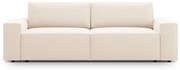 Beżowa aksamitna rozkładana/ze schowkiem sofa 247 cm Jodie – Micadoni