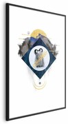 Plakat Para pingwinów 60x90 cm z ramą czarną z marginesem ARTGEIST B