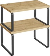 Zestaw 2 półek kuchennych MARZO, dąb artisan/czarny