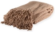 Brązowy koc z szenilu 130x170 cm Renee – Tiseco Home Studio