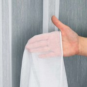 Firana gładka z połyskującą nitką nowoczesna wys. 300 cm z ołowianką