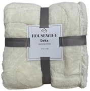 Luksusowy koc z baranka z mikropluszu NESTIVE biały Rozmiar: 150 x 200 cm