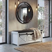 Ławka z schowkami MCW-H53,  biała