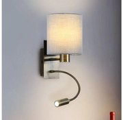 Brilagi - LED Elastyczny kinkiet NUBILA 1xE27/25W/230V + LED/3W mosiądz/kremowy