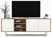 Loftowa szafka rtv dąb wotan + biały D2-F08