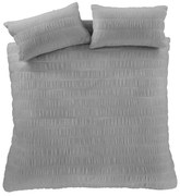 Szara pościel dwuosobowa 200x200 cm Seersucker – Catherine Lansfield