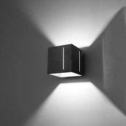 Kinkiety nowoczesny Luminara, aluminium - 1 źródło światła 3000K - L.10 x H.10 cm - czarny