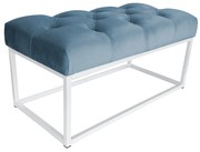 Ławka CHESTERFIELD LOFT podstawa biała pufa podnóżek MG33