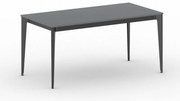 Stół konferencyjny do biura PRIMO ACTION, 160x80 cm, czarna podstawa, grafit