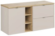 Szafka pod umywalkę nablatową BELLA CASHMERE 60cm kaszmir/dąb artisan - zestaw z blatem 120cm COMAD