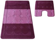 Fioletowe dywaniki do łazienki z tłoczeniami E4-N85