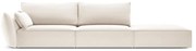 Beżowa aksamitna sofa lewostronna 264 cm Vanda – Mazzini Sofas