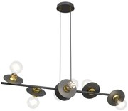 Czarno-złota nowoczesna lampa wisząca - D159 R8-H70