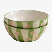 Zestaw 2 Misek Ø13 Cm Z Kamionki Marneda Multicolour Classic - Sklum