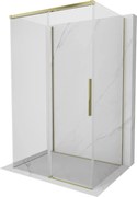 Mexen Rox-3S kabina prysznicowa 3-ścienna rozsuwana 90 x 70 cm, transparent, złota - 8C2-090-070-50-00-3S