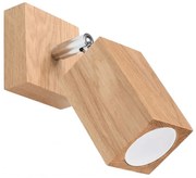 Drewniany kinkiet z regulowanym kloszem - 3X S479 H8-N73