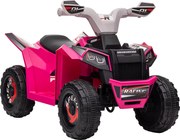 HOMCOM Elektryczny Quad dla Dzieci, 2,5 km/h, Jazda Do Przodu i Do Tyłu, dla Dzieci 18-36 Miesięcy, Różowy