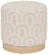 Pufa COPAS biała tuftowana, Ø 38 cm