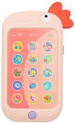 Baby Mix Telefon dla dzieci Papuga różowa, 8 x 14x 2 cm