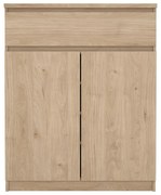 Komoda w dekorze dębu w naturalnym kolorze 80x100x40 cm Naia – Tvilum
