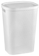 Biały plastikowy kosz na pranie 60 l Infinity – Curver