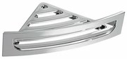 GEDY CP80 narożna półka prysznicowa z syfonem, 23x 7,5 x 23 cm, okrągła, srebrna