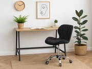 Zestaw do biura stół TAYLOR SONOMA 100x50 cm + krzesło biurowe AVOLA VELVET czarny