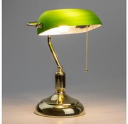 Brilagi - Lampka biurkowa BANK OFFICE 1xE27/60W/230V złota/zielona