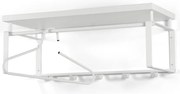 Biały metalowy wieszak ścienny z półką 70 cm Rex – Spinder Design