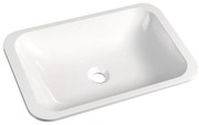 Biała umywalka z kompozytu mineralnego 55x36 cm Japura – Sapho