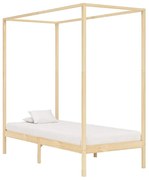 Łóżko z baldachimem w kolorze naturalnego drewna sosnowego 100x200cm Z3-W28