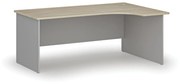Biurko narożne PRIMO GRAY, 1800 x 1200 mm, prawe, szary/dąb naturalny