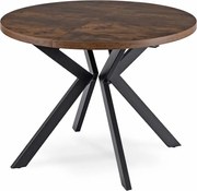 Stół Okrągły Rozkładany LUKAS 100-250 cm Dąb Rustykalny Nowoczesny Loft