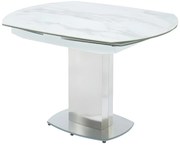 Rozkładany stół do jadalni TALICIA - 4 do 6 osób - Ceramika i stal